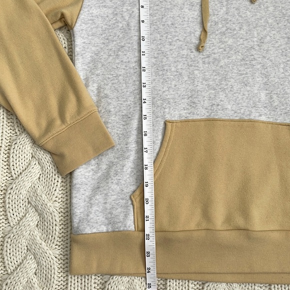 🌼2 for $20🌼 American Eagle Ahh-Mazingly Soft Yellow & Grey Colourblock Hoodie - Picture 3 of 10